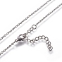 304 Stainless Steel Jewelry Sets, Pendants Necklaces and Stud Earrings, with Acrylic Imitation Pearl
