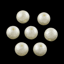 Perlas de imitación de plástico mate red abs abs, 8 mm, agujero: 1 mm, sobre 2000 unidades / bolsa