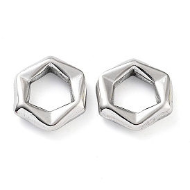 201 Stainless Steel Beads, Hexagon