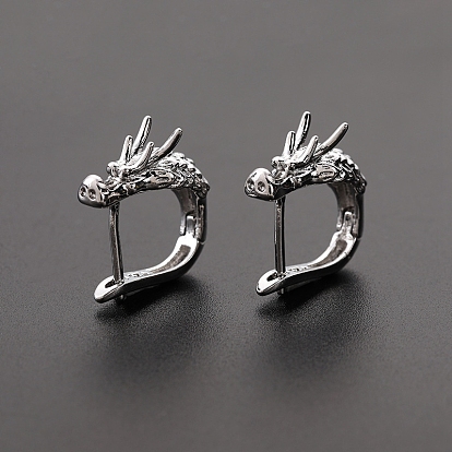 Boucles d'oreilles créoles dragon en alliage, bijoux gothiques pour hommes femmes