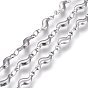 304 Stainless Steel Link Chains, Soldered, Twisted