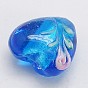 Valentine Gifts for Her Ideas Handmade Silver Foil Lampwork Beads, Heart