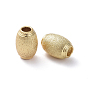 Textured Brass Beads, Long-Lasting Plated, Real 18K Gold Plated, Barrel