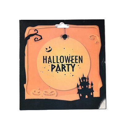 Halloween Paper Spiral Hanging Wall Decorations, Witch & Ghost & Cat & Pumpkin