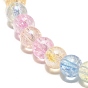 Bracelet extensible perles rondes en verre craquelé étincelant, bracelet délicat pour femme adolescente