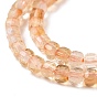 Natural Citrine Beads Strands, Faceted, Cube