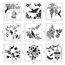 Plastic Drawing Painting Stencils Templates, Square