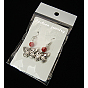 Dangle Butterfly Earrings, with Glass Beads and Brass Earring Hook, 45mm