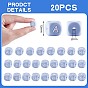 20Pcs Blue Cube Letter Silicone Beads 12x12x12mm Square Dice Alphabet Beads with 2mm Hole Spacer Loose Letter Beads for Bracelet Necklace Jewelry Making