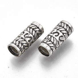Tibetan Style Alloy Beads, Large Hole Beads, Cadmium Free & Lead Free, Column