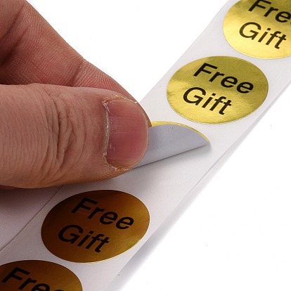 Плоские круглые бумажные наклейки спасибо, со словом бесплатный подарок спасибо за покупку, самоклеящиеся подарочные бирки youstickers