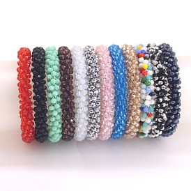 Multicolor Transparent Crystal Hair Ties for Girls, Simple and Elastic Fairy Hair Accessories