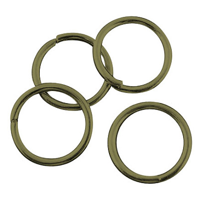 Iron Jump Rings, Cadmium Free & Lead Free, Open Jump Rings, 12x1.2mm