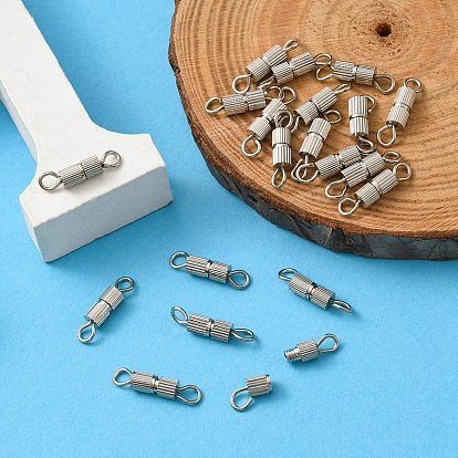 20 Sets Brass Screw Clasps, for Bracelet Making