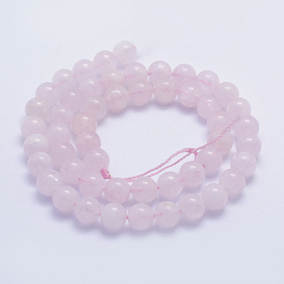 Chapelets de perles morganite naturelles  , ronde, Grade a