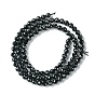 Perlas naturales turmalina negro hebras, facetados, rondo