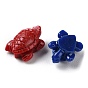 Perles de corail synthétiques sculptés, teint, tortue, pas de trous / non percés