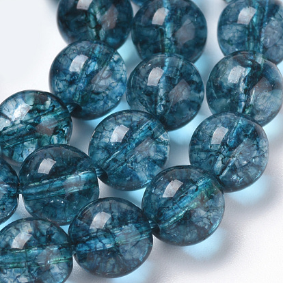 Naturelles cristal de quartz brins de perles, teint, ronde