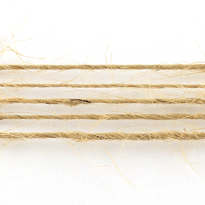 Джутовый шнур, джутовая струна, джутовый шпагат, 1 слой, для изготовления ювелирных изделий, 1 мм, около 109.36 ярдов (100 м) / рулон
