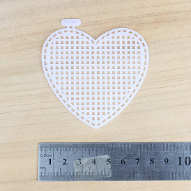 Heart-shaped Plastic Mesh Canvas Sheet, for DIY Knitting Bag Crochet Projects Accessories