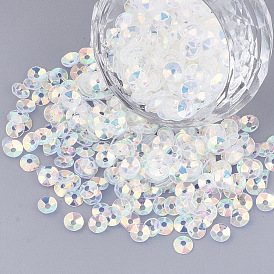 Ornament Accessories, PVC Plastic Paillette/Sequins Beads, Faceted, Flat Round