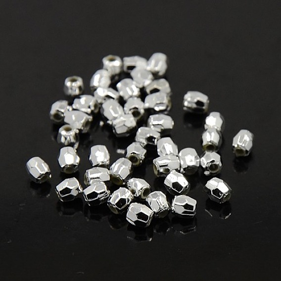 Plating Plastic Acrylic Faceted Round Beads