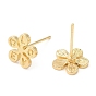 Flower with Word Love Alloy Stud Earrings for Women, with 304 Stainless Steel Steel Pin, Cadmium Free & Lead Free