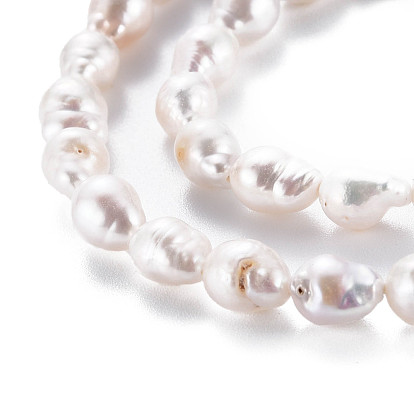 Natural Keshi Pearl Beads Strands, Cultured Freshwater Pearl, Teardrop