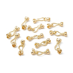 Brass Hook Clasps, Long-Lasting Plated, Lotus Pod