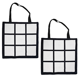 Short Plush Fabric Tote Bags, Recycle Bags, Gift Bags, Shopping Bags, Grid Pattern