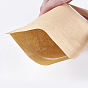 Бумажная сумка на молнии из крафт-бумаги, небольшой пакет из крафт-бумаги, закрывающиеся сумки, с окном