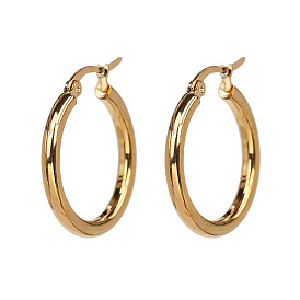 Boucles d'oreilles rondes en or audacieuses et belles pour femmes - longues gouttes d'oreilles pendantes de style européen