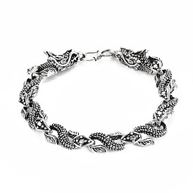 Alloy Dragon Link Chain Bracelet for Men Women