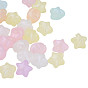 Perlas de acrílico chapadas en arco iris iridiscentes, perlas de brillo, estrella