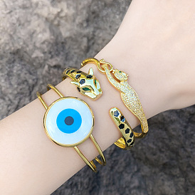 Bold and Fashionable Leopard Bracelet for Women - Demon Eye Bangle Jewelry