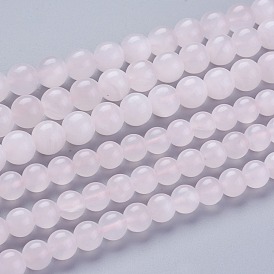 Brins de perles de calcite rose naturel, ronde
