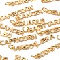 24piezas 12 estilo colgantes de latón dorado, con anillos de salto, larga duración plateado, palabra con constelación / signo del zodíaco