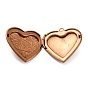 304 Stainless Steel Locket Pendants, Photo Frame Pendants for Necklaces, Heart with Flower