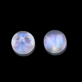 Transparent Acrylic Beads, with Glitter Powder, Round