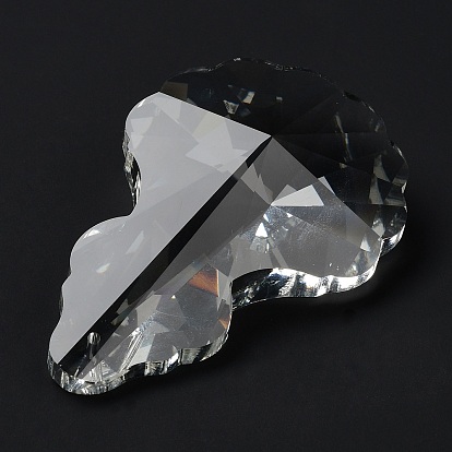 Verre transparent gros pendentifs, facette, charmes de gourde, pour pendentifs suspendus en cristal lustre
