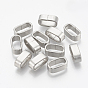 304 Stainless Steel Slide Charm, Rectangle Oval