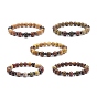 Bracelet extensible en pierres naturelles et perles de bois, bijoux de yoga pour femmes, couleur mixte