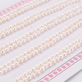 Culture des perles perles d'eau douce naturelles, la moitié foré, rondelle