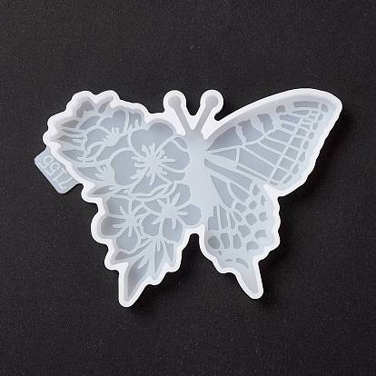 Бабочка с цветочным ковриком силиконовые формы, формы для подставок из смолы, для изготовления изделий из уф-смолы и эпоксидной смолы