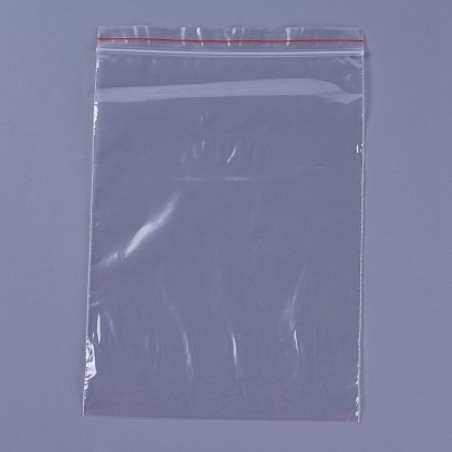 Bolsas de plástico con cierre de cremallera, bolsas de almacenamiento de joyas pequeñas resellables bolsas autoadhesivas, sello superior, Rectángulo