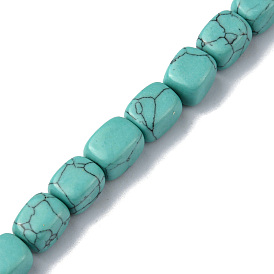 Synthetic Turquoise Beads Strands, Cuboid