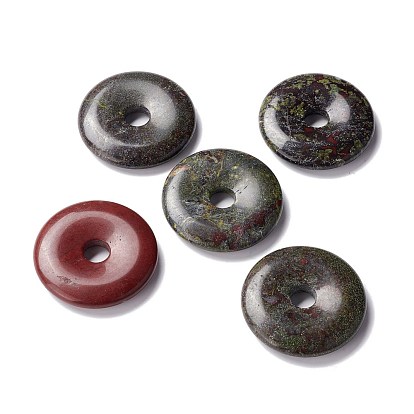 Colgantes de piedras preciosas naturales, donut / pi disc