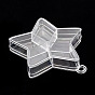 Plastic Bead Storage Containers, 5 Compartments, Star