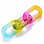 Двухцветные прозрачные акриловые кольца, разъемы для быстрой связи, для изготовления кабельных цепей, овальные
