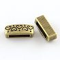 Tibetan Style Cuboid Alloy Slide Charms, Cadmium Free & Lead Free, 6x15.5x6mm, Hole: 11x3mm, about 571pcs/1000g